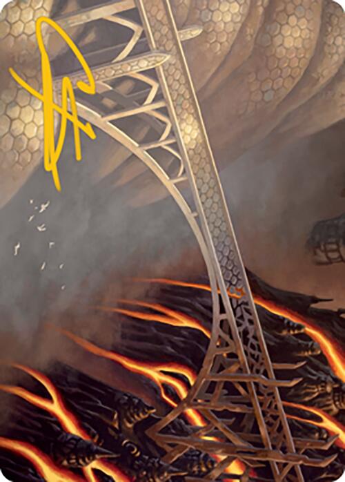 Rustvale Bridge Art Card (Gold-Stamped Signature) [Modern Horizons 2 Art Series] | Exor Games Truro