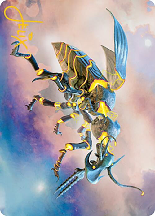 Zabaz, the Glimmerwasp Art Card (Gold-Stamped Signature) [Modern Horizons 2 Art Series] | Exor Games Truro