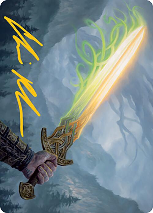 Sword of Hearth and Home Art Card (Gold-Stamped Signature) [Modern Horizons 2 Art Series] | Exor Games Truro