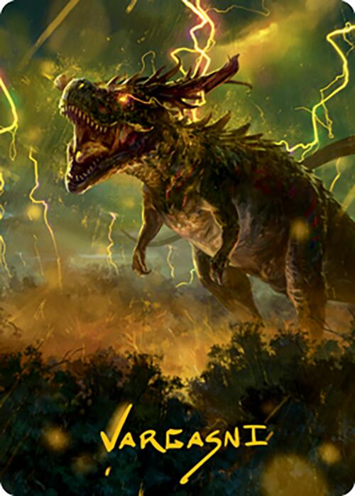 Thrasta, Tempest's Roar Art Card (42) (Gold-Stamped Signature) [Modern Horizons 2 Art Series] | Exor Games Truro