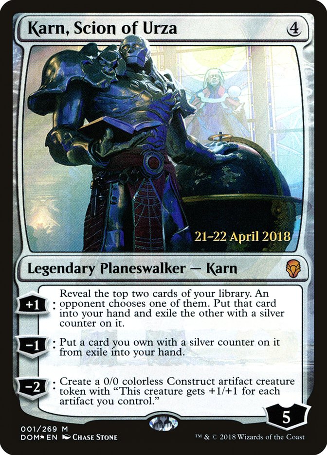 Karn, Scion of Urza [Dominaria Prerelease Promos] | Exor Games Truro