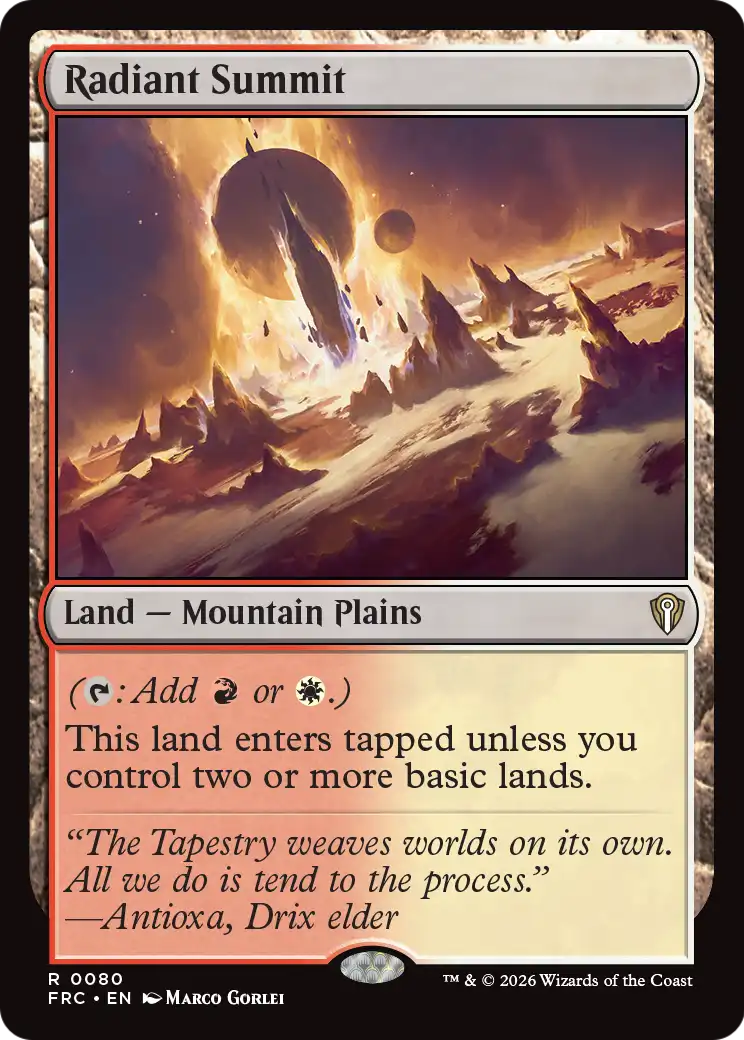 Radiant Summit [Reality Fracture Commander] | Exor Games Truro