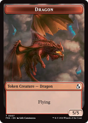 Dragon // Lotus Double-Sided Token [Reality Fracture Tokens] | Exor Games Truro