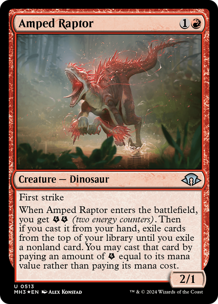 Amped Raptor (Ripple Foil) [Modern Horizons 3] | Exor Games Truro