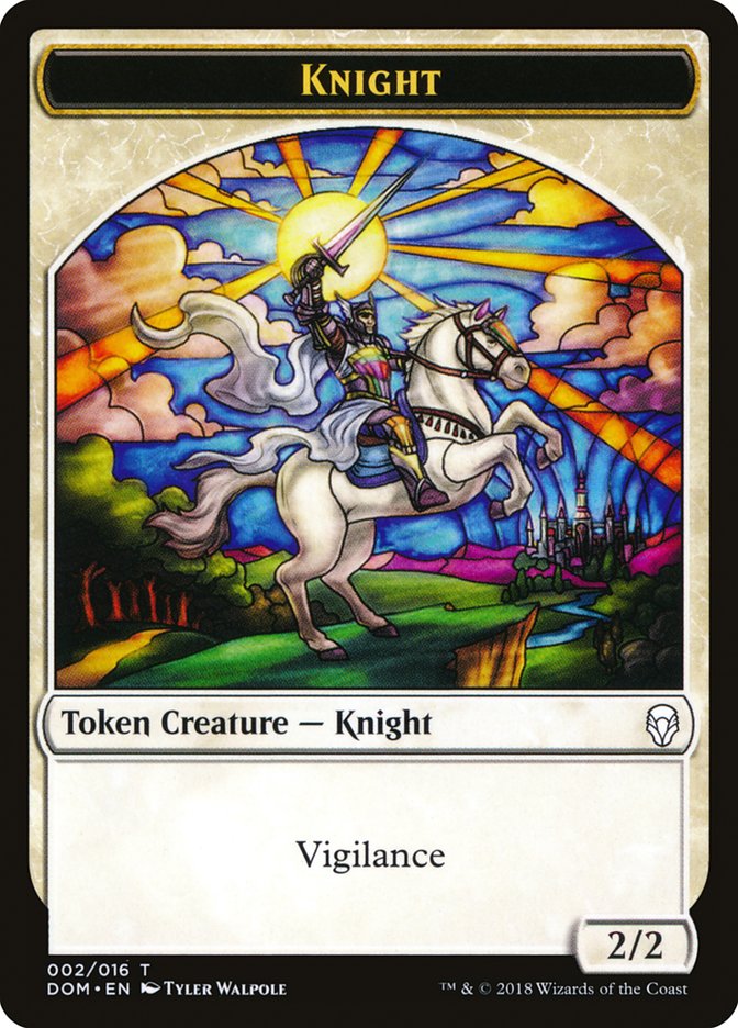 Knight Token (002/016) [Dominaria Tokens] | Exor Games Truro