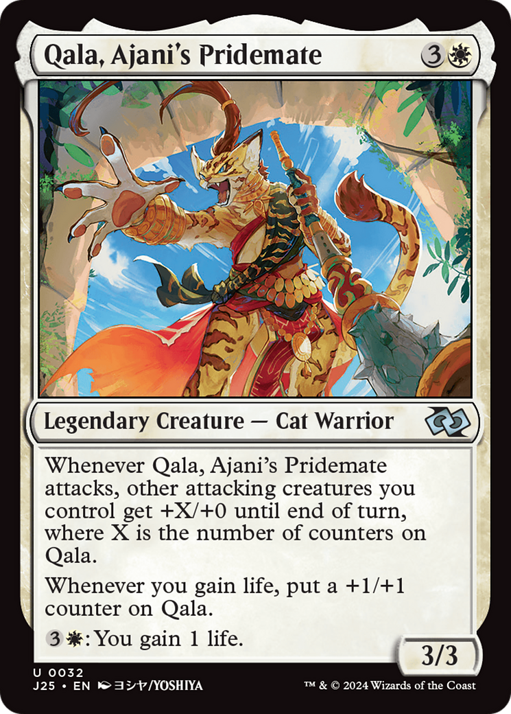 Qala, Ajani's Pridemate (Anime) [Foundations Jumpstart] | Exor Games Truro