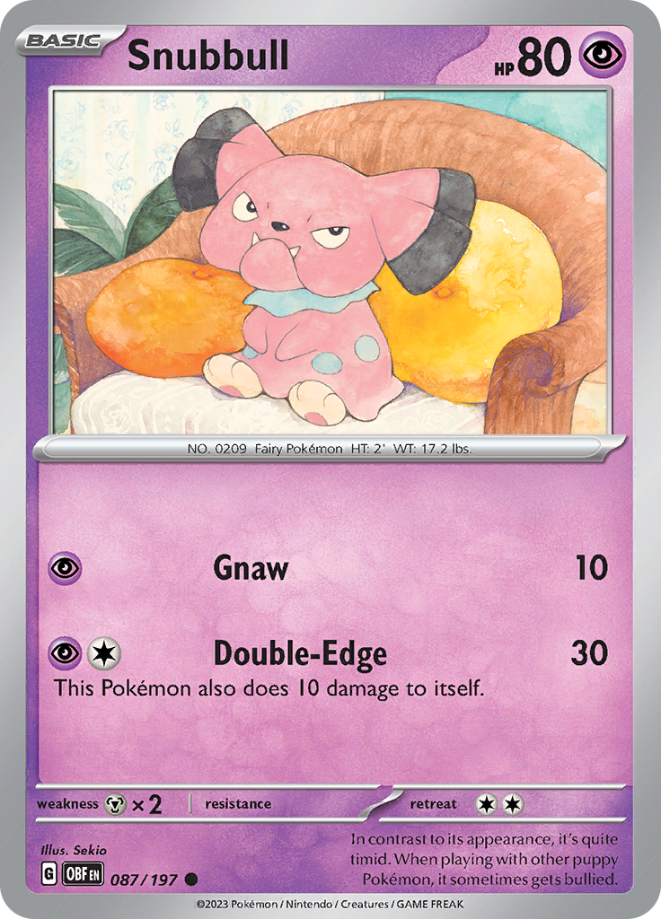 Snubbull (087/197) [Scarlet & Violet: Obsidian Flames] | Exor Games Truro