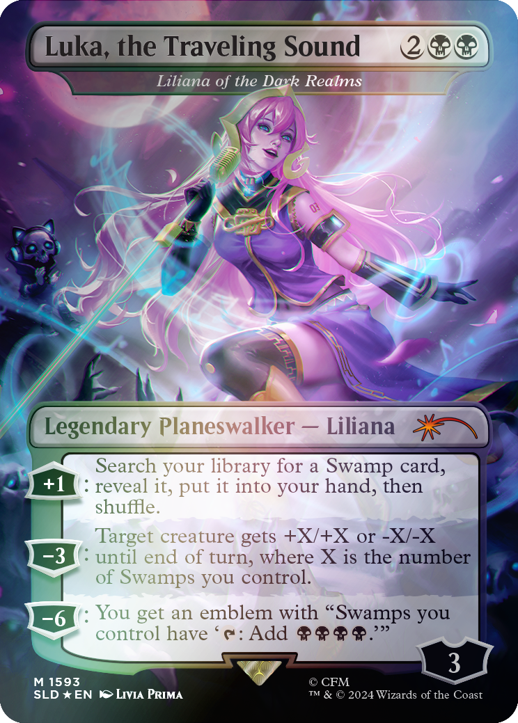 Luka, the Traveling Sound - Liliana of the Dark Realms (Rainbow Foil) [Secret Lair Drop Series] | Exor Games Truro