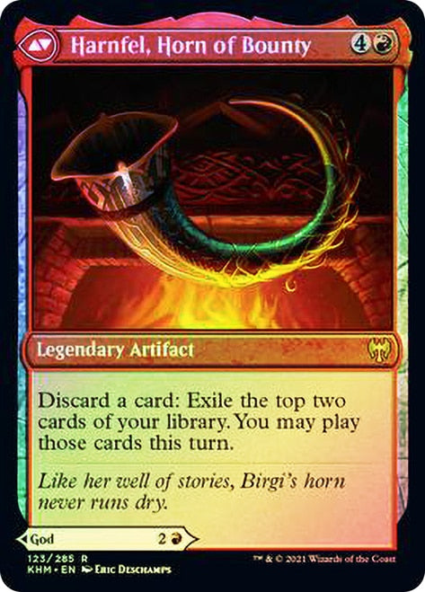 Birgi, God of Storytelling // Harnfel, Horn of Bounty [Kaldheim Prerelease Promos] | Exor Games Truro