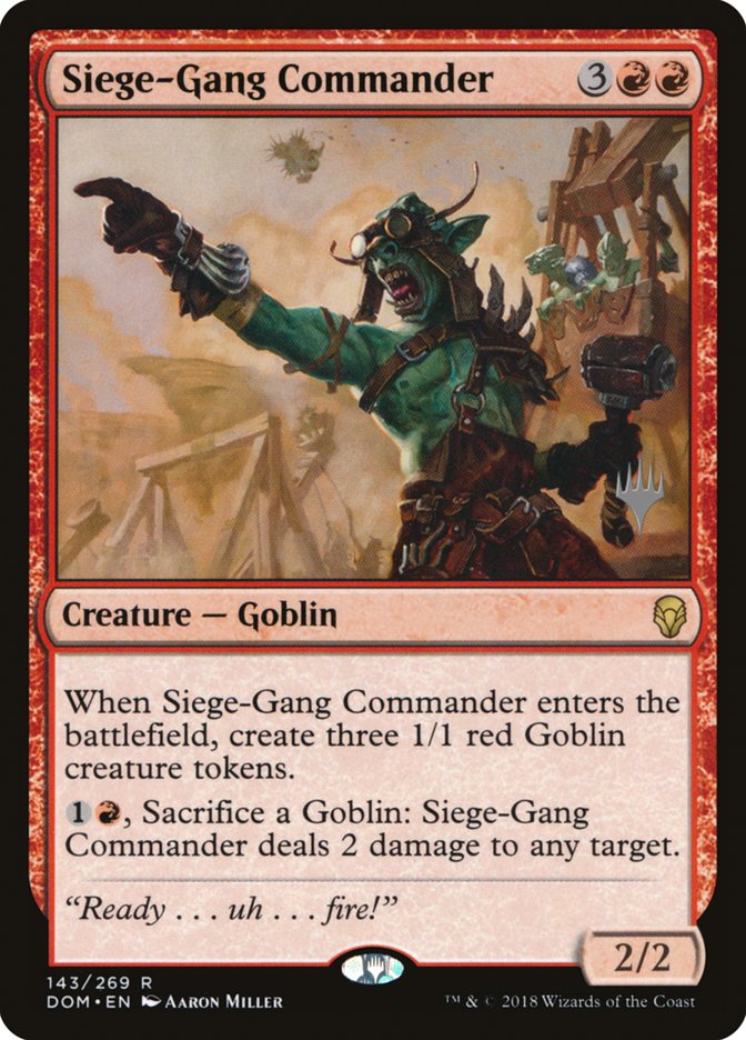 Siege-Gang Commander (Promo Pack) [Dominaria Promos] | Exor Games Truro