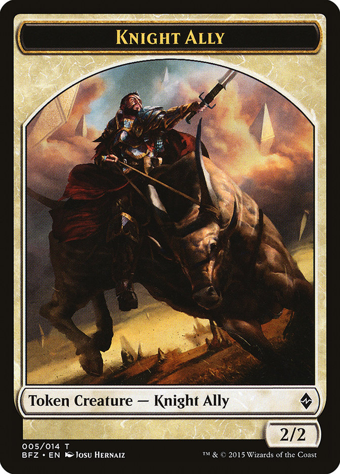 Knight Ally Token [Battle for Zendikar Tokens] | Exor Games Truro