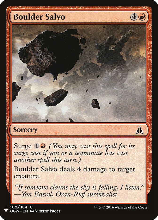 Boulder Salvo [Mystery Booster] | Exor Games Truro