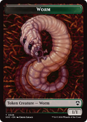 Eldrazi Spawn // Worm Double-Sided Token [Secrets of Strixhaven Commander Tokens] | Exor Games Truro