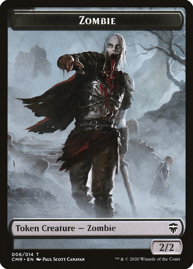 Horror // Zombie Double-Sided Token [Commander Legends Tokens] | Exor Games Truro