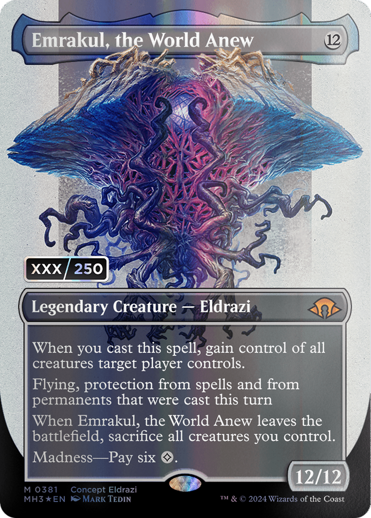 Emrakul, the World Anew (Borderless) (Serial Numbered) [Modern Horizons 3] | Exor Games Truro