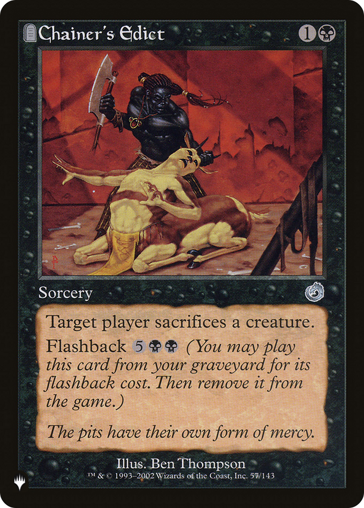 Chainer's Edict [The List] | Exor Games Truro