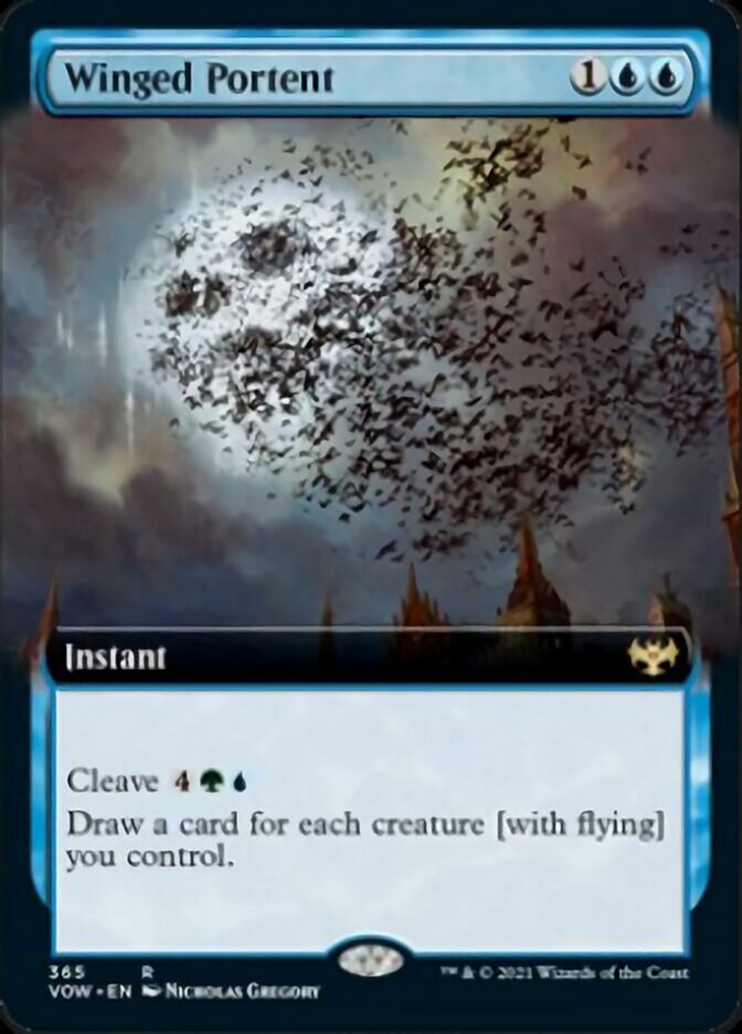 Winged Portent (Extended Art) [Innistrad: Crimson Vow] | Exor Games Truro