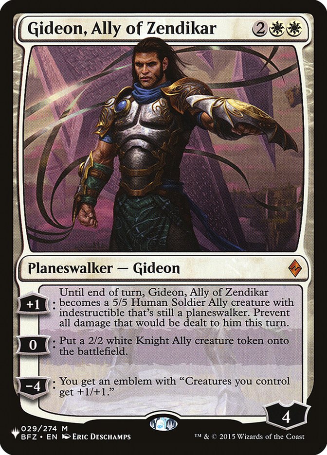 Gideon, Ally of Zendikar [The List] | Exor Games Truro