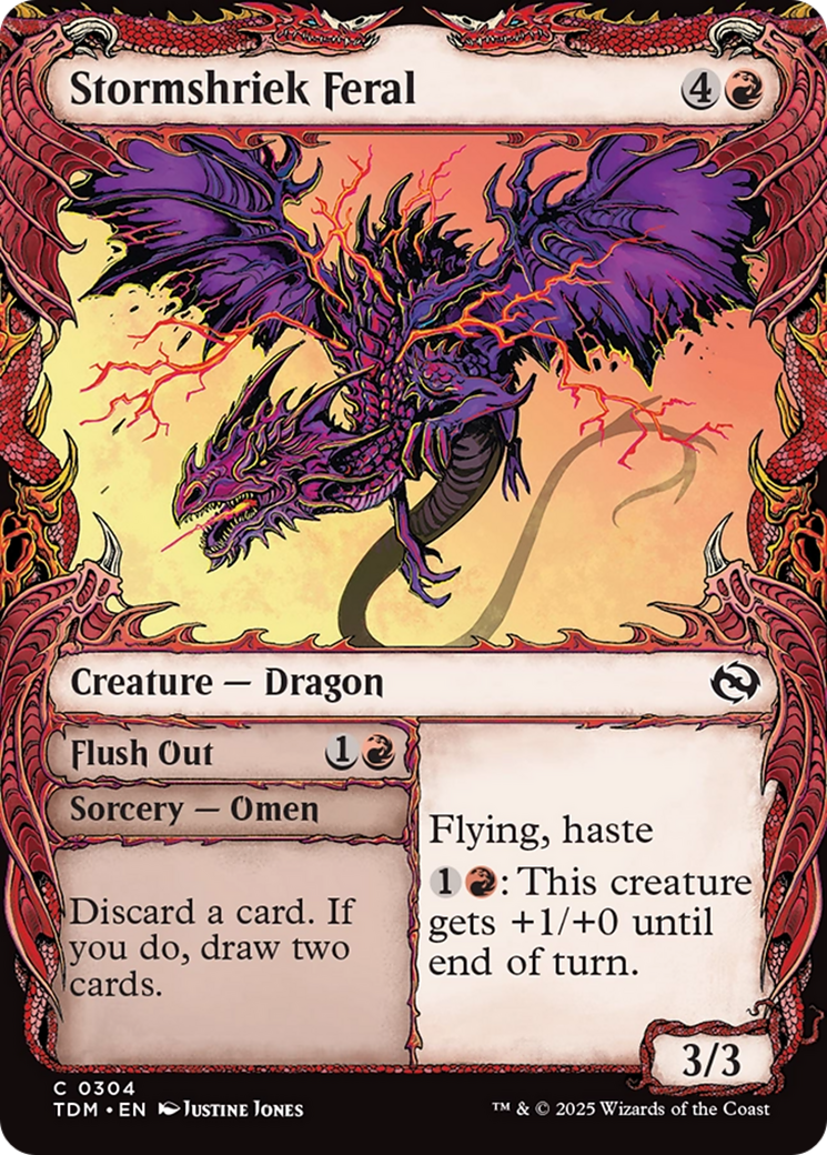 Stormshriek Feral (Showcase) [Tarkir: Dragonstorm] | Exor Games Truro