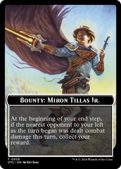 Bounty: Miron Tillas Jr. // Bounty Rules Double-Sided Token [Outlaws of Thunder Junction Commander Tokens] | Exor Games Truro