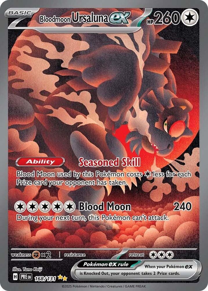 Bloodmoon Ursaluna ex (168/131) [Scarlet & Violet: Prismatic Evolutions] | Exor Games Truro