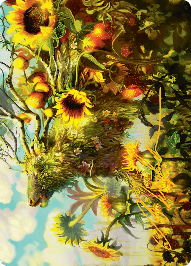 Beza, the Bounding Spring Art Card (Gold-Stamped Signature) [Bloomburrow Art Series] | Exor Games Truro