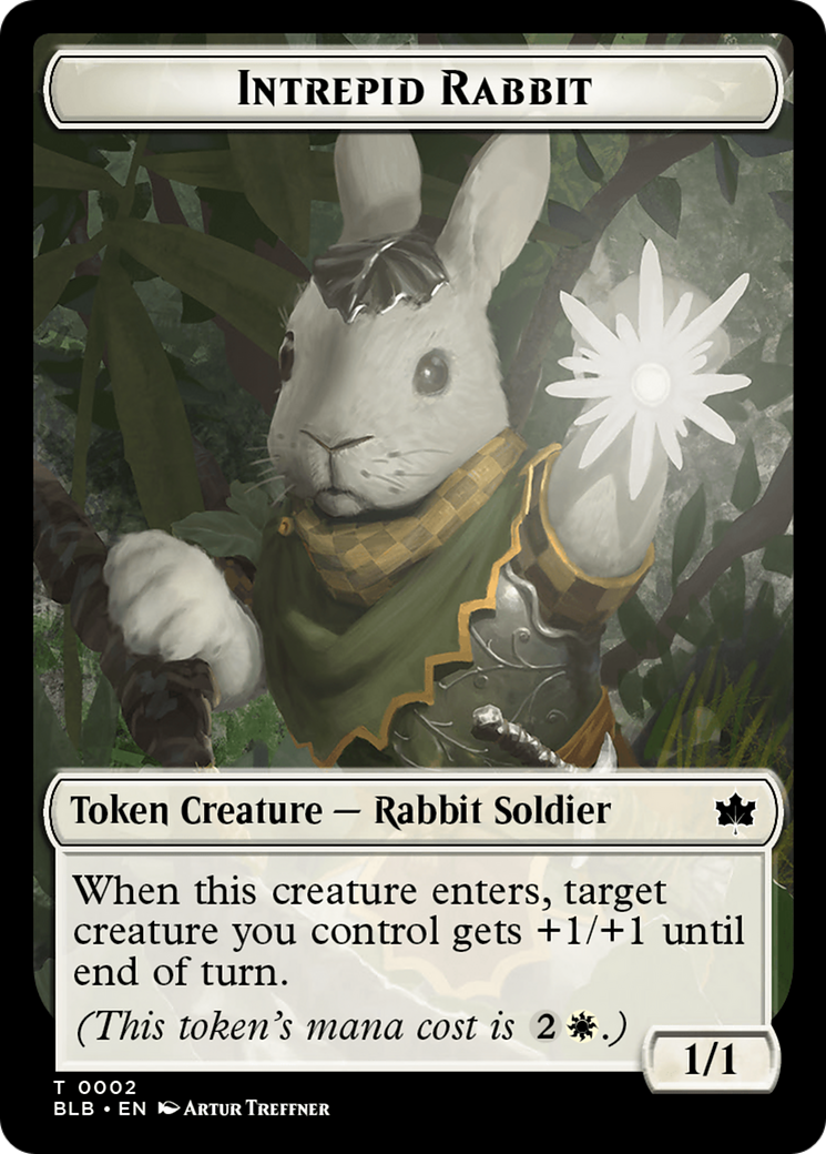 Intrepid Rabbit Token [Bloomburrow Tokens] | Exor Games Truro