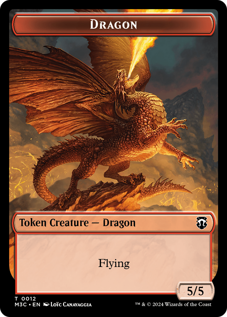 Shapeshifter (0008) (Ripple Foil) // Dragon Double-Sided Token [Modern Horizons 3 Commander Tokens] | Exor Games Truro