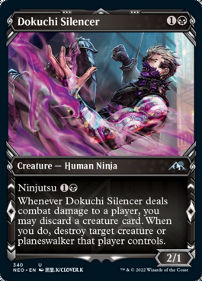 Dokuchi Silencer (Showcase Ninja) [Kamigawa: Neon Dynasty] | Exor Games Truro