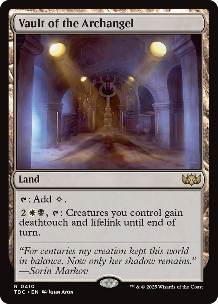 Vault of the Archangel [Tarkir: Dragonstorm Commander] | Exor Games Truro