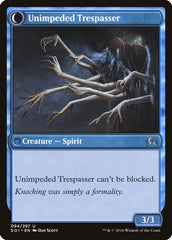 Uninvited Geist // Unimpeded Trespasser [Shadows over Innistrad] | Exor Games Truro