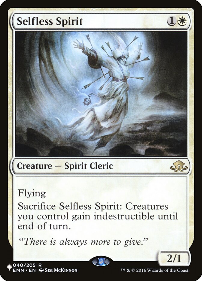 Selfless Spirit [The List] | Exor Games Truro