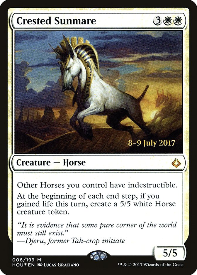 Crested Sunmare [Hour of Devastation Prerelease Promos] | Exor Games Truro