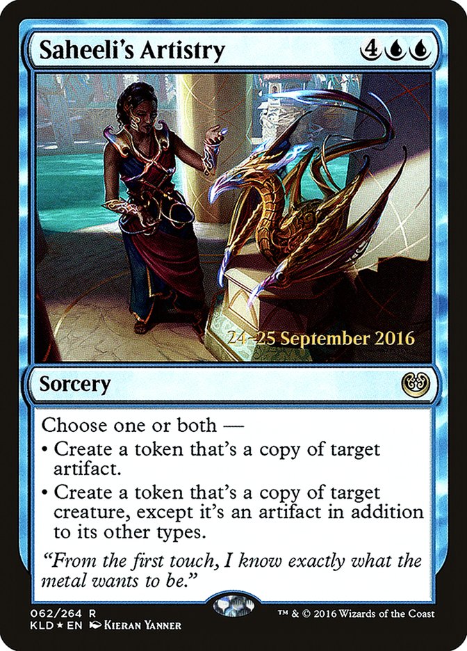 Saheeli's Artistry [Kaladesh Prerelease Promos] | Exor Games Truro