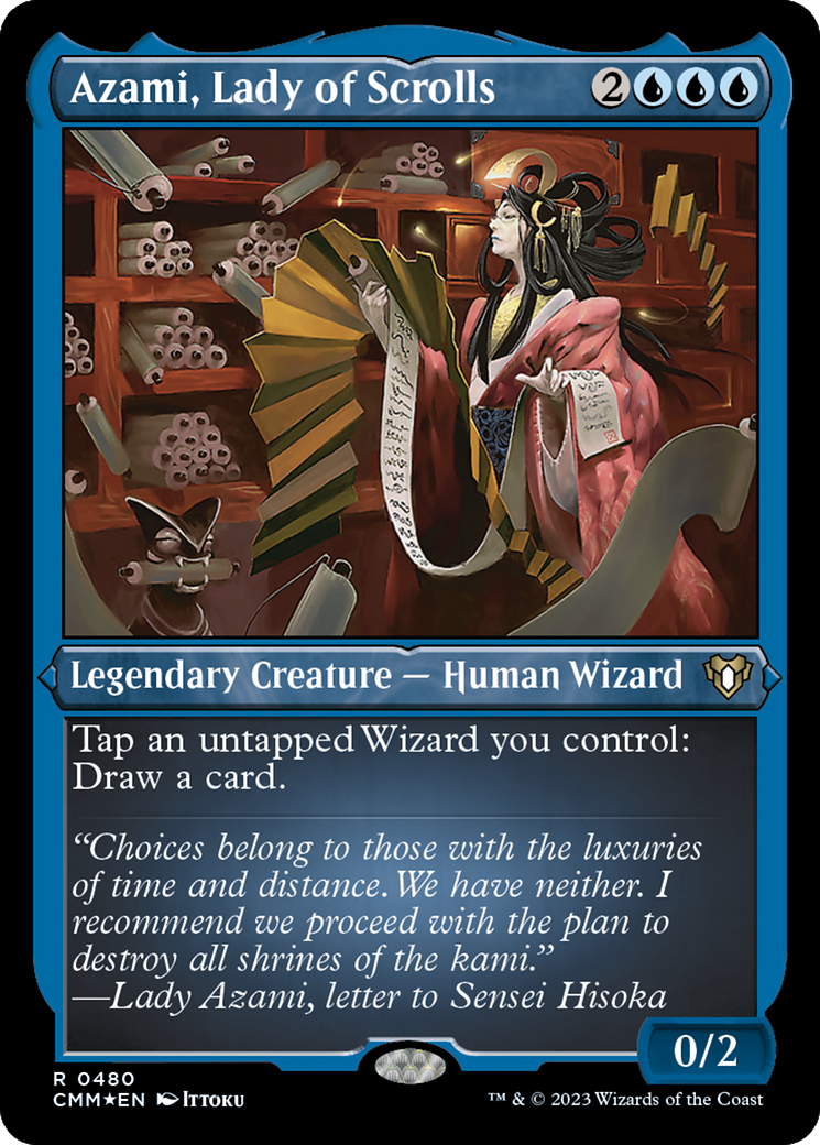 Azami, Lady of Scrolls (Foil Etched) [Commander Masters] | Exor Games Truro