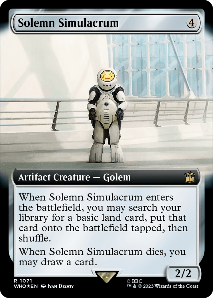 Solemn Simulacrum (Extended Art) (Surge Foil) [Doctor Who] | Exor Games Truro