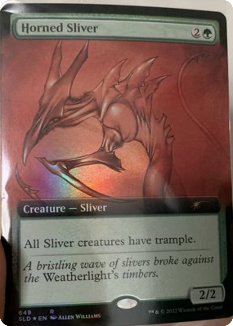 Horned Sliver (Extended Art) [Secret Lair Drop Promos] | Exor Games Truro