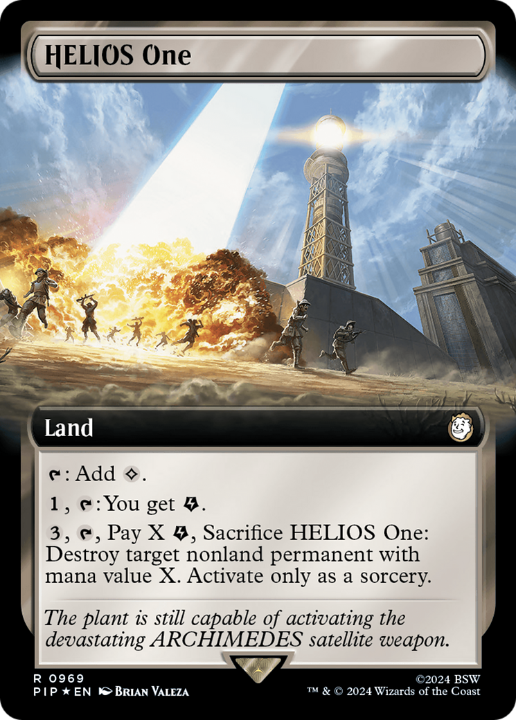 HELIOS One (Extended Art) (Surge Foil) [Fallout] | Exor Games Truro