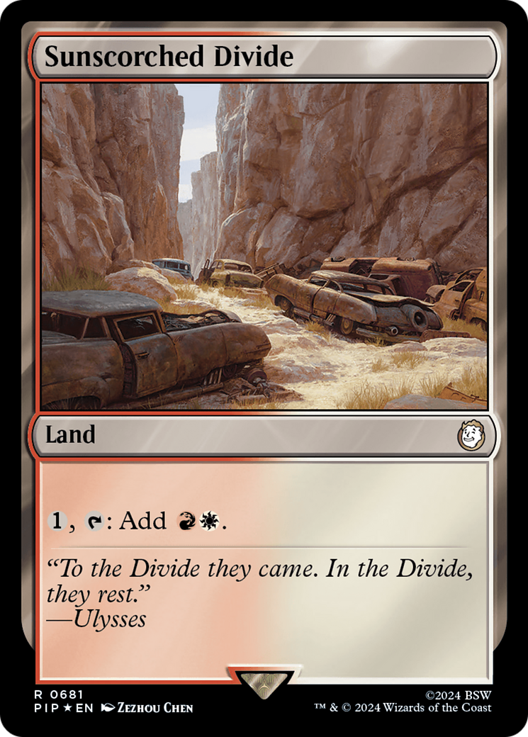 Sunscorched Divide (Surge Foil) [Fallout] | Exor Games Truro