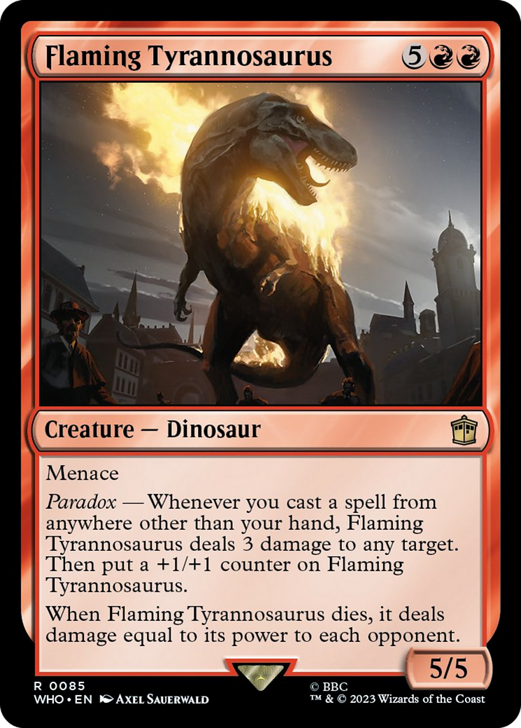 Flaming Tyrannosaurus [Doctor Who] | Exor Games Truro