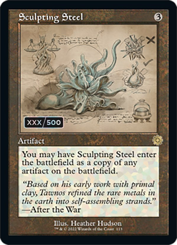 Sculpting Steel (Retro Schematic) (Serialized) [The Brothers' War Retro Artifacts] | Exor Games Truro