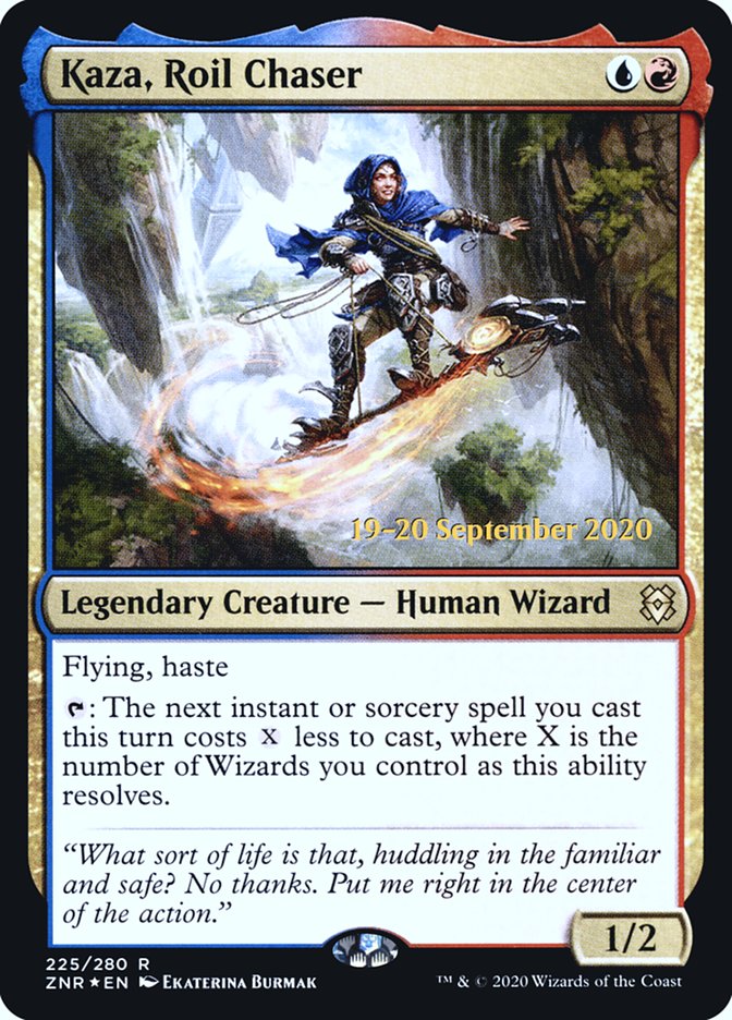 Kaza, Roil Chaser [Zendikar Rising Prerelease Promos] | Exor Games Truro