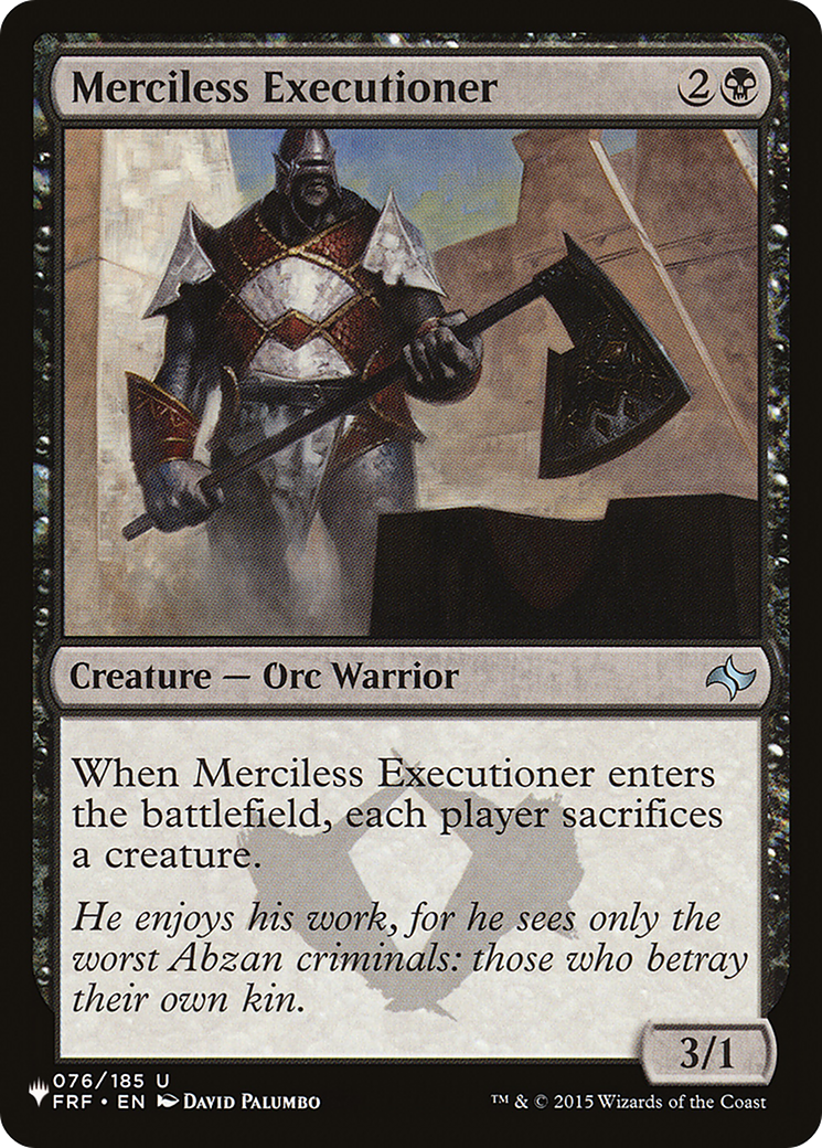 Merciless Executioner [The List Reprints] | Exor Games Truro