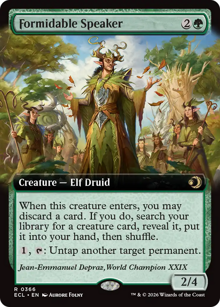 Formidable Speaker (Extended Art) [Lorwyn Eclipsed] | Exor Games Truro
