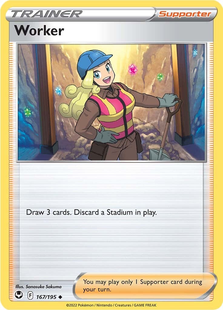 Worker (167/195) [Sword & Shield: Silver Tempest] | Exor Games Truro