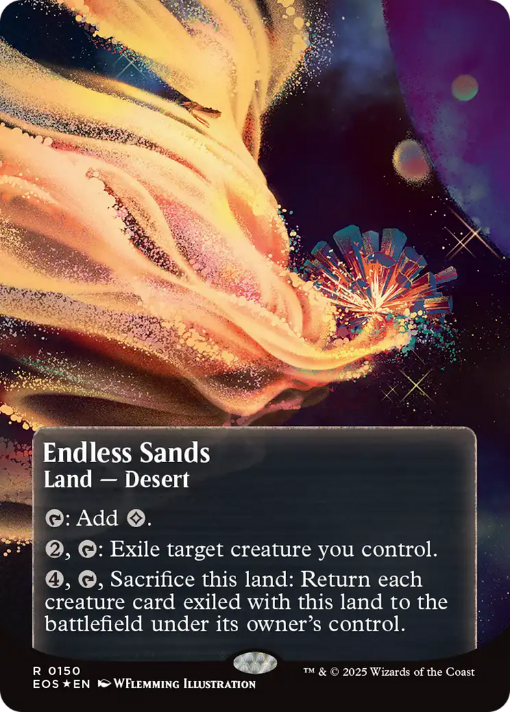 Endless Sands (0150) (Borderless) (Galaxy Foil) [Edge of Eternities: Stellar Sights] | Exor Games Truro