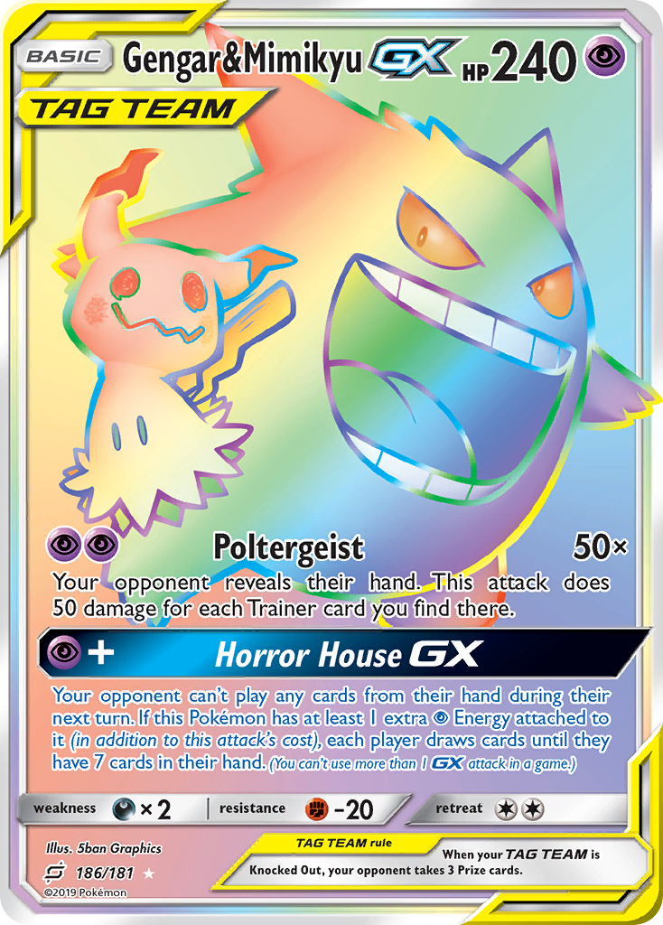 Gengar & Mimikyu GX (186/181) [Sun & Moon: Team Up] | Exor Games Truro