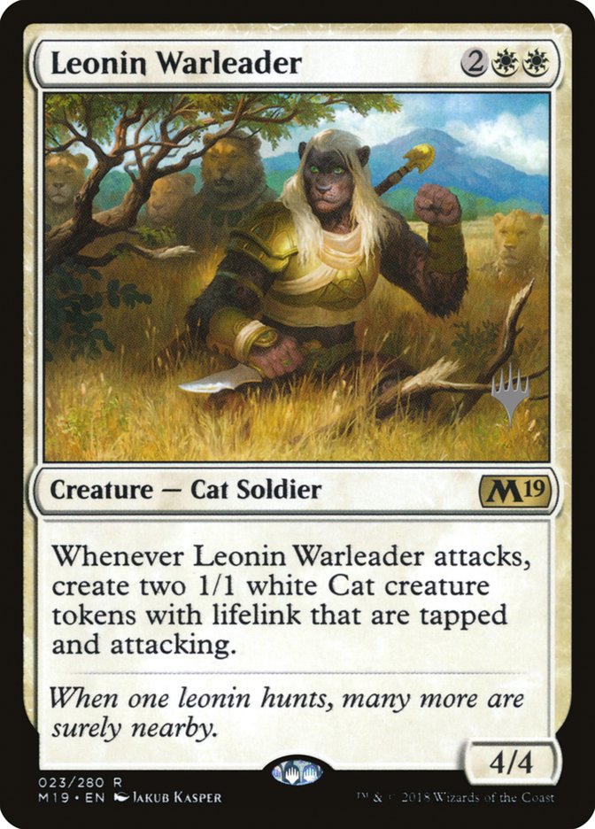 Leonin Warleader (Promo Pack) [Core Set 2019 Promos] | Exor Games Truro