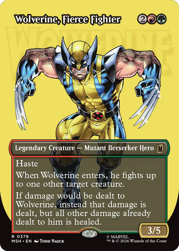 Wolverine, Fierce Fighter (Borderless) [Marvel Super Heroes] | Exor Games Truro