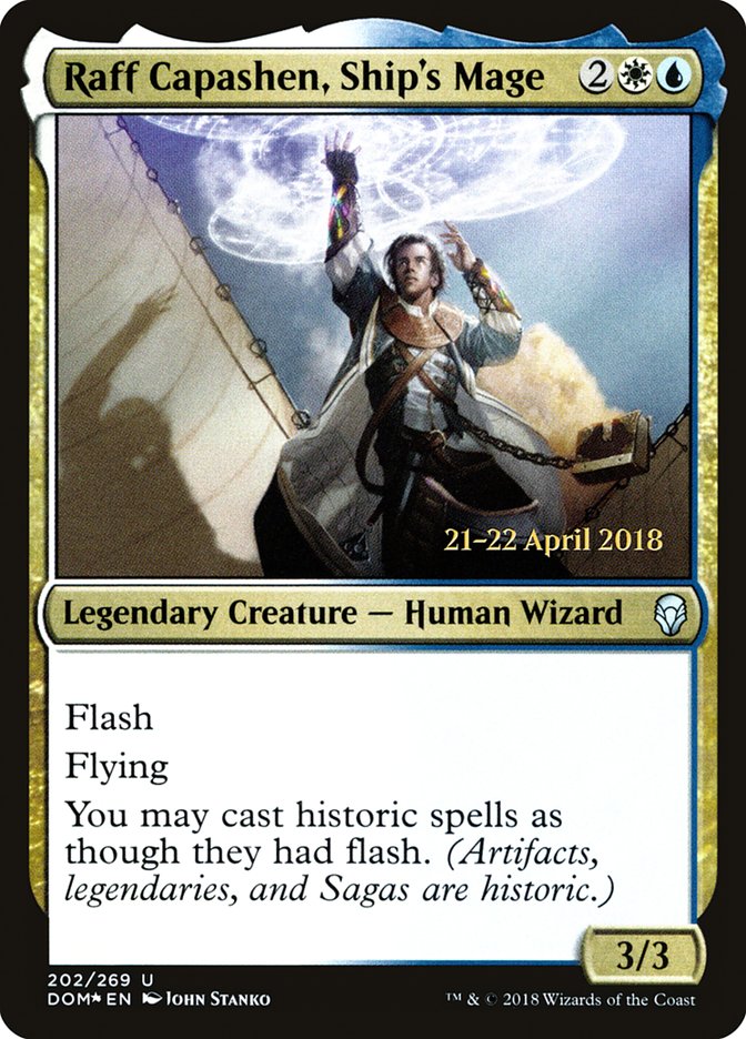 Raff Capashen, Ship's Mage [Dominaria Prerelease Promos] | Exor Games Truro